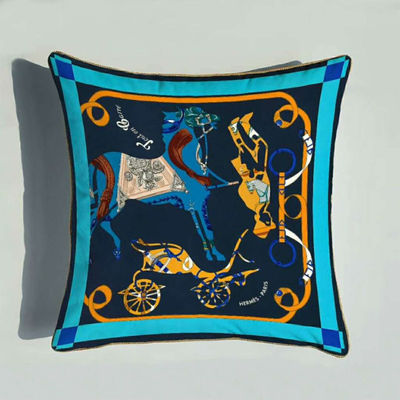 Taie d'oreiller japonaise blanche personnalisable de décor de mariage de couverture de coussin de bleu marine
