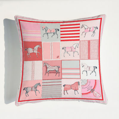 Ensemble floral de carreau de style simple de couverture de coussin imprimé par jacquard
