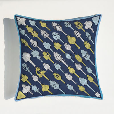Ensemble floral de carreau de style simple de couverture de coussin imprimé par jacquard
