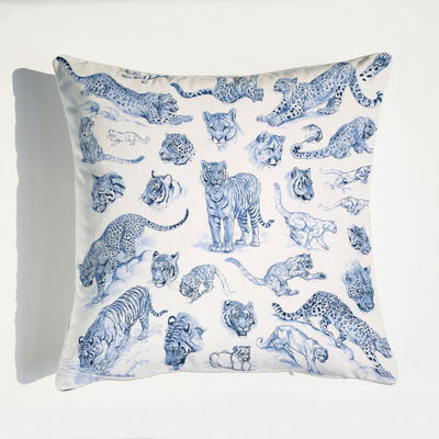 Ensemble floral de carreau de style simple de couverture de coussin imprimé par jacquard