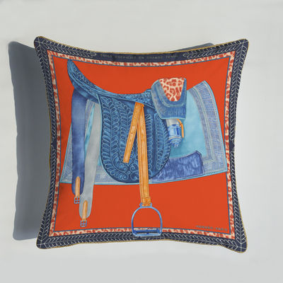 Ensemble floral de carreau de style simple de couverture de coussin imprimé par jacquard