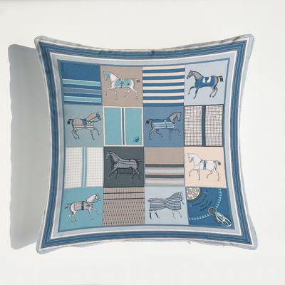 Le coussin indien d'impression de bloc de modèles géométriques nordiques de place couvre des couvertures d'oreiller du Maroc