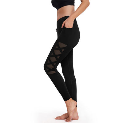 Le yoga sans couture de polyester halète les guêtres à haute impression respirables de vêtements de sport de forme physique
