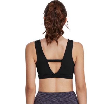 Dessus pur de forte intensité personnalisable de yoga du soutien-gorge 78%Polyester 22%Spandex de séance d'entraînement