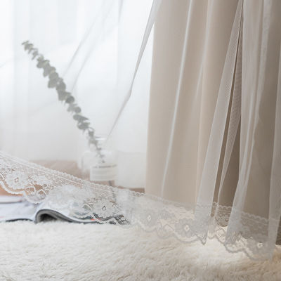 Tissu de toile de rideau en couleur solide de panne d'électricité de tissu de coton de polyester