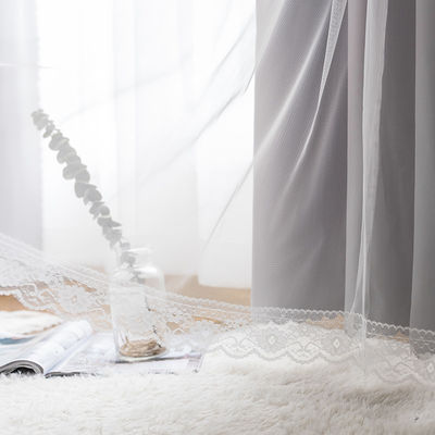 280 cm broderie de toile de luxe de panne d'électricité de tissu de rideau en polyester de 720 GM/M