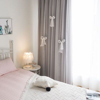 280 cm broderie de toile de luxe de panne d'électricité de tissu de rideau en polyester de 720 GM/M