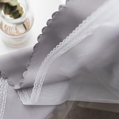 Tissu de luxe de rideaux en fenêtre de panne d'électricité de salon de toile de coton