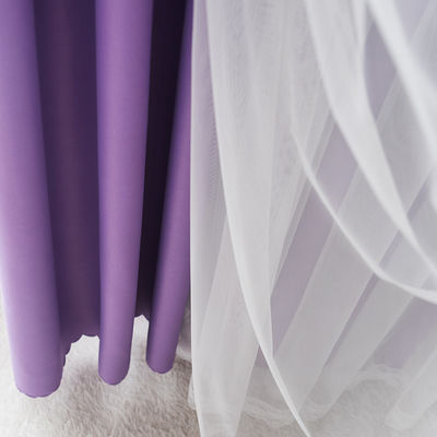 tissu de doublure de coton de rideau en coton de plaine de la panne d'électricité 110inch poly