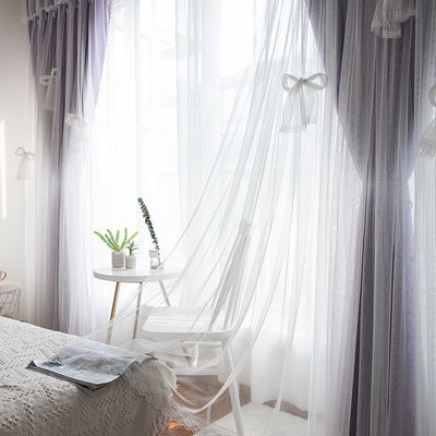 Double côté Matte Polyester Curtain Fabric Blackout 90% ombrageant