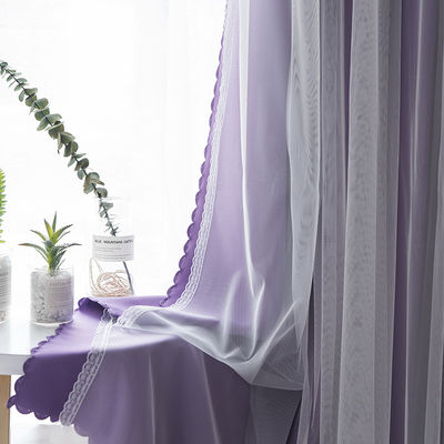 Double côté Matte Polyester Curtain Fabric Blackout 90% ombrageant