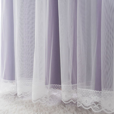 Le courant ascendant à la maison de ombrage élevé brodé de textiles de tissu de rideau en polyester a isolé