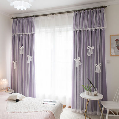 Le courant ascendant à la maison de ombrage élevé brodé de textiles de tissu de rideau en polyester a isolé