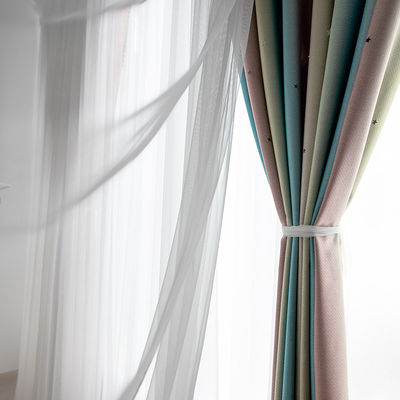 Tissu vert de rideau en impression de Digital de feuille de simplicité moderne