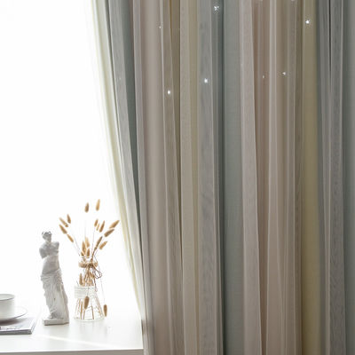 Fenêtre de toile de panne d'électricité imprimée par tissu à la maison de rideau en polyester de décor