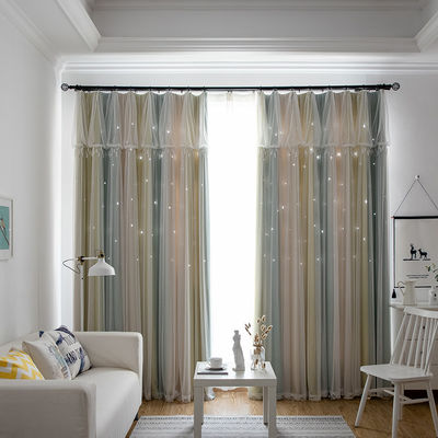 Textile 100% à la maison de luxe simple de tissu de rideau en polyester d'hôtel