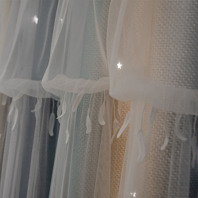 Fils mous en soie de Warmful de Tulle de fenêtre en tapisserie d'ameublement de tissu blanc de rideau
