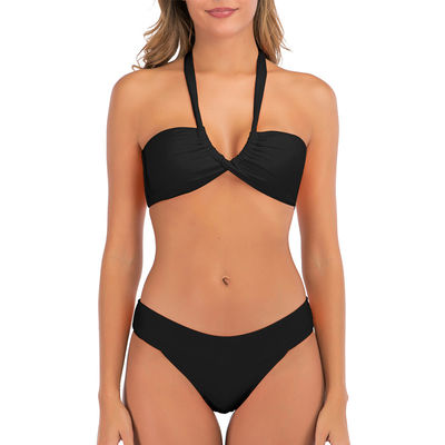 Soulever femelle les maillots de bain de douille de bikini de Bandeau de vêtements de bain de lien latéral court de femmes