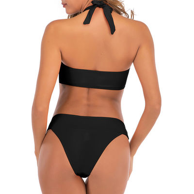 Soulever femelle les maillots de bain de douille de bikini de Bandeau de vêtements de bain de lien latéral court de femmes