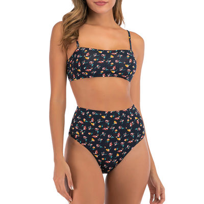 Bikini écologique Swimmwear sans dos viable respirable de maillot de bain de polyester de triangle