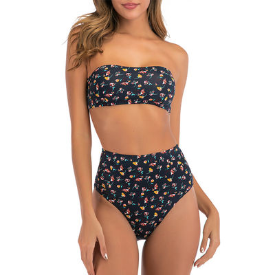 Bikini écologique Swimmwear sans dos viable respirable de maillot de bain de polyester de triangle