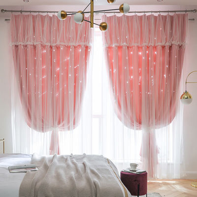 Toile pure de draperie de filet de tissu de rideau léger ignifuge