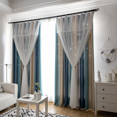 Impression nette pure de densité du petit pain 2.8m de tissu de rideau en arc-en-ciel de gradient