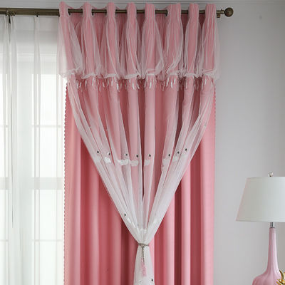 Polyester 100% pur du tissu 52*84inch de rideau blanc de toile en panne d'électricité
