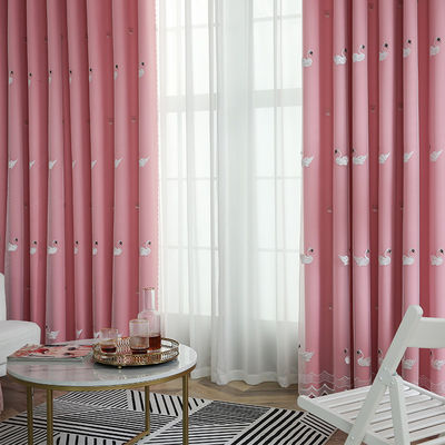 Tissu 100% blanc de Gauze Curtains Sheer Floral Embroidered de coton de polyester
