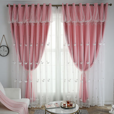 Broderie pure de filtrage légère de dentelle de tissu de rideau de toile extérieure