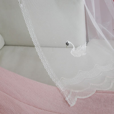Tissu pur 2.80M de rideau en fenêtre de voile 100% mousselines de soie molles de polyester blanches