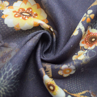 Tissu de rayonne visqueuse imprimé de 100% Challis floral viable