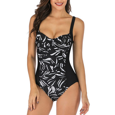 Maillot de bain sexy de tenue de plage d'une seule pièce de maillot de bain de polyester de dames