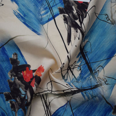 Le fil 100% de toile mou de tissu de ramie imprimé par Digital de tissu de rayonne visqueuse a teint