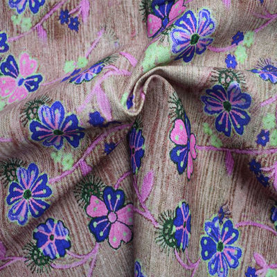 Ramie Digital de la viscose 45% de 55% imprimant le tissu de coton de robe