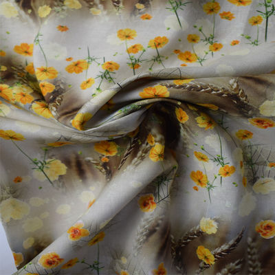Tissu mélangé de 55% de la ramie 45% de coton d'or de coton respirable de rose