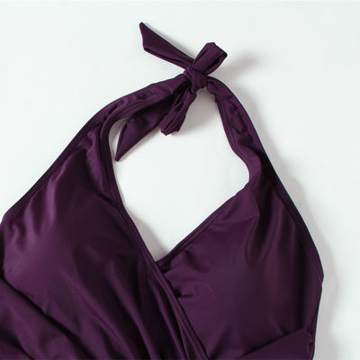 Maillots de bain sans dos de polyester de plage d'été de bikini occasionnel de maillot de bain