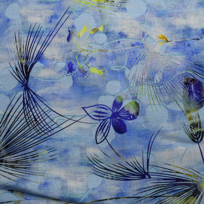 Floral à la maison de rayonne de ramie du textile 100% de tissus de coton de polyester de Digital imprimé