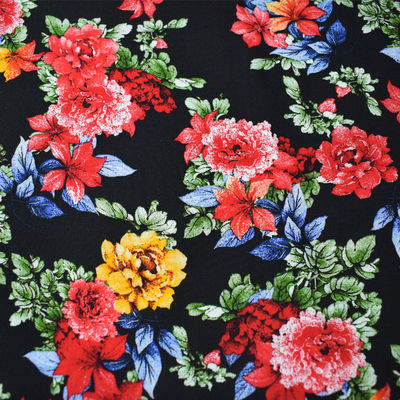 Vêtement de textile tissé par fleur visqueuse rotatoire de tissu de rayonne d'impression