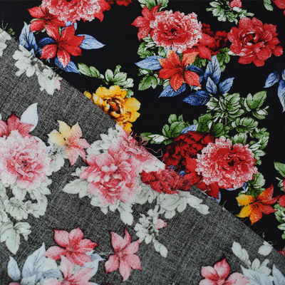 Vêtement de textile tissé par fleur visqueuse rotatoire de tissu de rayonne d'impression