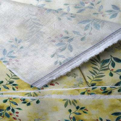 Polyester de toile pour chemises de robe imprimant l'habillement de tricotage de coton de ramie de tissu
