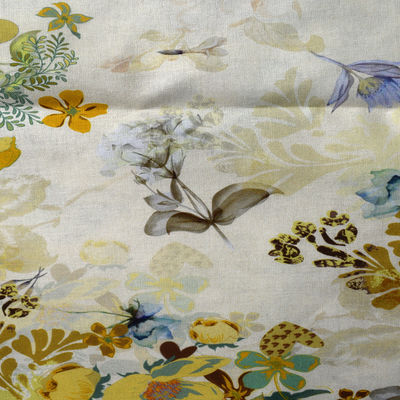 Polyester de toile pour chemises de robe imprimant l'habillement de tricotage de coton de ramie de tissu