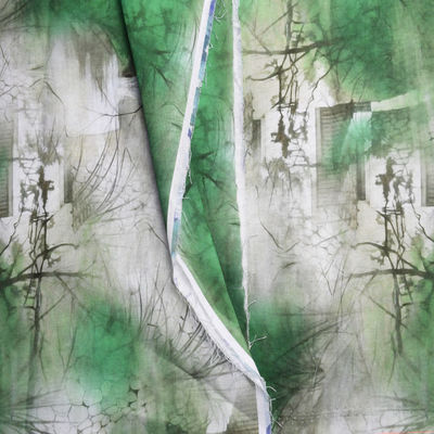 tissu de satin d'impression florale de coton de coureur de Tableau de ramie de 21s*21s Digital