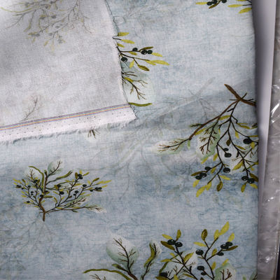 Polyester de textiles imprimant le tissu de mélange de toile de plaid de coton de ramie de tissu