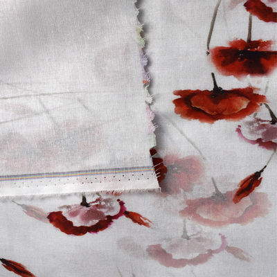 Polyester de textiles imprimant le tissu de mélange de toile de plaid de coton de ramie de tissu