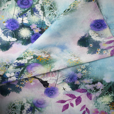Tissu d'imitation de Dull Satin Spun Polyester Knitted du coton 190GSM