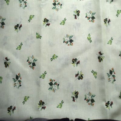 Robe tissée respirable de chemise de toucher doux de tissu d'impression de polyester de coton de la ramie 70% de 30%