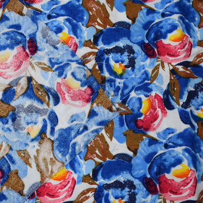 Le modèle de fleur moderne a imprimé le tissu de rayonne en bambou