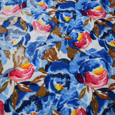 Le modèle de fleur moderne a imprimé le tissu de rayonne en bambou