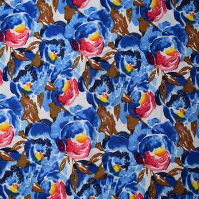 Le modèle de fleur moderne a imprimé le tissu de rayonne en bambou